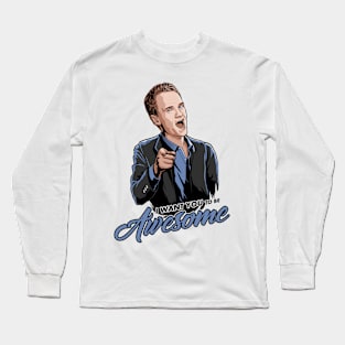 Awesome Barney Long Sleeve T-Shirt